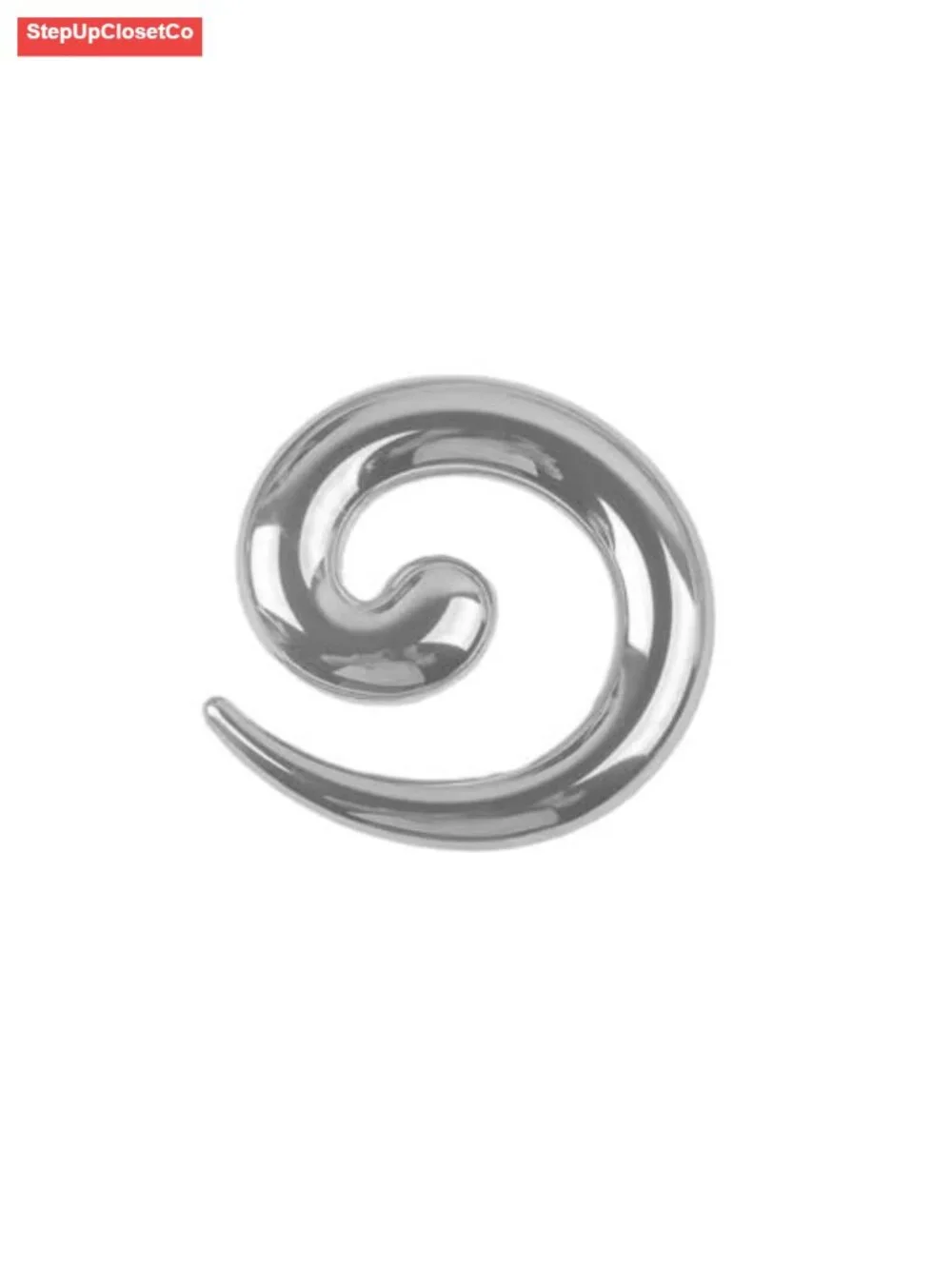 Chunky Spiral Statement Brooch Pin for Women, Minimalist Swirl Design